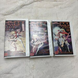 Dirty Pair Flash Anime VHS Act 1,2,3 English Sub/ Dub Clamshell Case Ex Rental